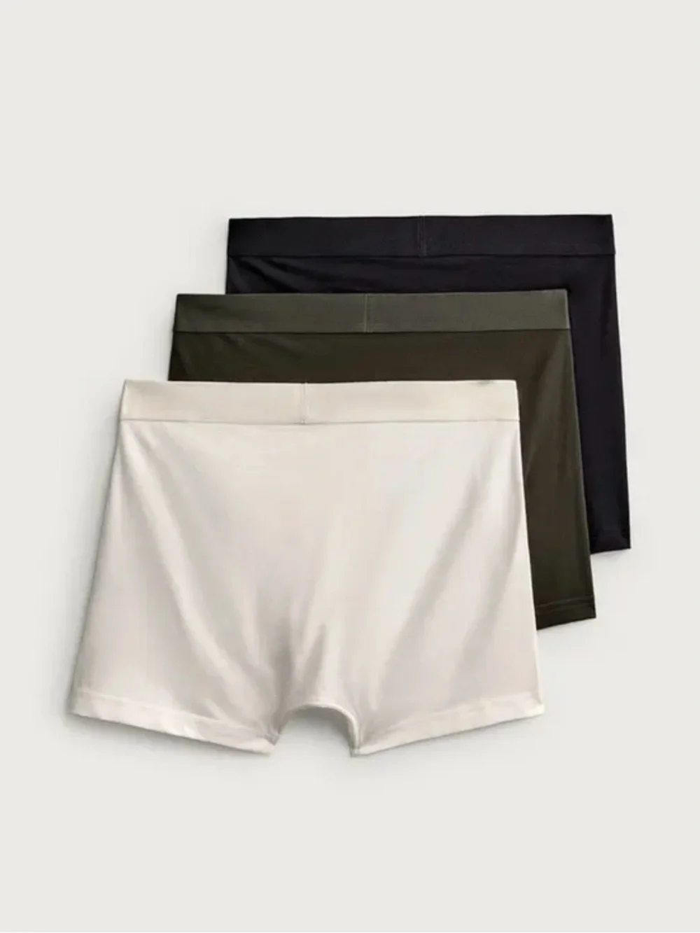 ZARA 3 Pack Soft Boxer Briefs Black Green Beige Size XL NEW IN BOX
